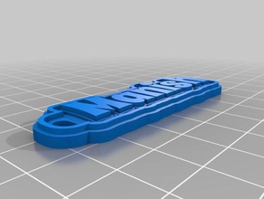 il mio personalizzato multiline tag portachiavi manish 3d print model - Mito3D