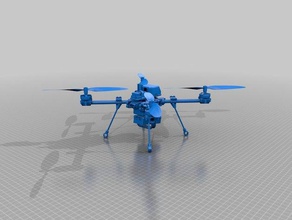 moyennes quadrocopter amortie électronique plates rc vehicles abs ar400 ax2204 blueseries camera drone esc flex multicopter multiwii nanowii quadcopter spektrum 3d print model - Mito3D
