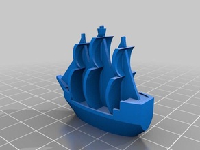 pirate sailing ships optional flags other boardgame ship tabletop 3d print model - Mito3D