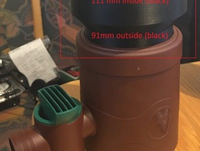tubo de água adaptador 90mm 110mm ht-rohr abflussrohr ao ar livre jardim 3d print model - Mito3D