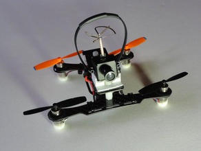 micro quad motor botas cam de montagem brinquedos jogos fpv câmera quadcopter 3d print model - Mito3D