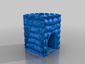 küçük lowpoly test gatehouse stronghold 3d baskı testler 3d print model - Mito3D