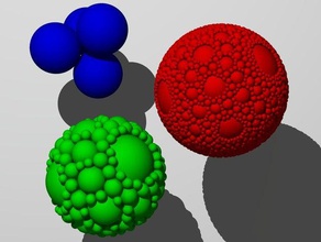 apollinienne de la sphère d'emballage soddy sphères les mathématiques art baisers 3d print model - Mito3D