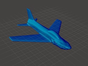 flat shark airplane remix sculptures kids no support toy 3d print model - Mito3D