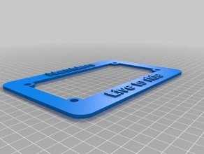 benutzerdefinierte netrider Kennzeichenhalter automotive angepasst 3d print model - Mito3D