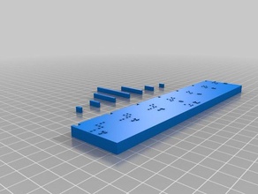 righello -3 3 braille espa&ntildeol 3d stampa 3d print model - Mito3D