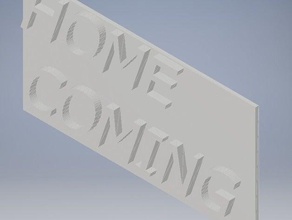 homecoming sign signs logos 3d print model - Mito3D