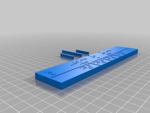 régua quartis braille espa&ntildeol 3d impressão 3d print model - Mito3D