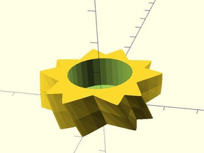 1 yıldız ekici kaplar kaktüs saksı çiçek saksısı vazo openscad bitki pot spiral twist burgulu 3d print model - Mito3D