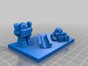 maker bot porte-stylo robots ordinateur 3d print model - Mito3D