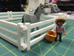 playmobil fence gate toys games 3d print model - Mito3D