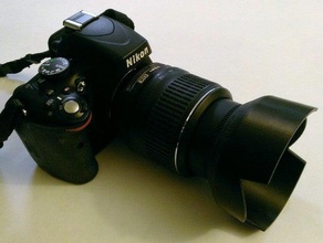 nikon hb-69 lens hood camera photography shade 3d print model - Mito3D
