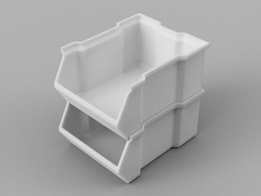 stackable box thicker version containers container tool 3d print model - Mito3D