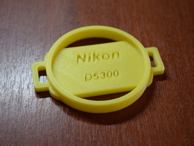 55mm lente tampa titular nikon d5300 câmara 3D print model - Mito3D