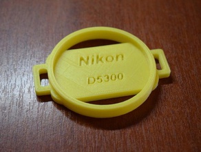 55mm lens cap holder nikon d5300 fotocamera 3d print model - Mito3D