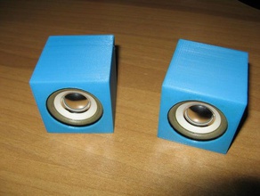speaker enclosure 50mm speakers audio box 3d print model - Mito3D