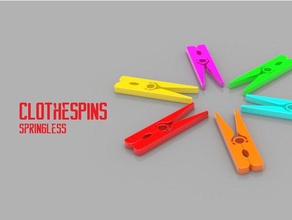 clothespins no spring required household supplies 3d printing bag clip boat boating camping chip clothes dryer peg coffee cool drying easy print economical energy fun green helpful home large laundry line linear outdoor outdoors paracord quick rope sports swimming unique useful washer washing machine 3d print model - Mito3D
