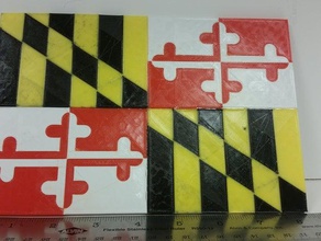 maryland flag dual extrusion signs logos 3d print model - Mito3D