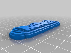 minha personalizado de várias linhas tag chaveiro rafael chaveiros 3d print model - Mito3D