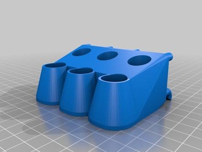 6 screwdriver pegboard mount tool holders boxes customized 3d print model - Mito3D