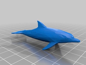 low-poly-Delfin Kunst erstaunlich Tier Tiere artsy genial cool einfach drucken low-poly lowpoly lowpoly-Tier 3d print model - Mito3D