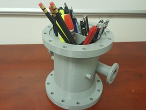 intercambiador de calor canal escritorio del sostenedor la pluma organización 3d print model - Mito3D