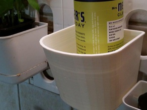 personnalisable pot de fleurs suspendu vertibloom compatible plein air jardin la pendaison jardinière cuisine vertical 3d print model - Mito3D
