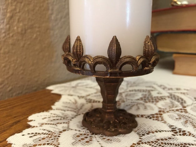 suporte de vela decoração antiguidades vitoriano vitoriana vintage 3D print model - Mito3D