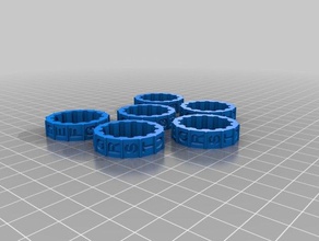 cryptex alfa anéis quebra-cabeças lote 3d print model - Mito3D