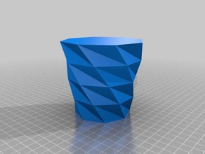 mon personnalisés tordu polygone octogone vase les conteneurs 3d print model - Mito3D