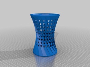vaso torcida da vela do diodo emissor de luz organização personalizado 3d print model - Mito3D