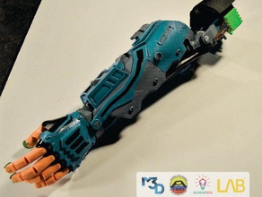 bionic flexy arm ii costume prosthesis prosthetic hand 3d print model - Mito3D