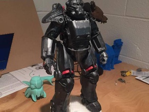 t45 power armor toy models fallout 4 new vegas wip 3d print model - Mito3D