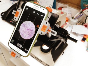 universal smart phone microscope mount remix tools smartphone stem 3d print model - Mito3D