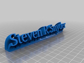 snyder balayage de la plaque nom bureau personnalisé 3d print model - Mito3D