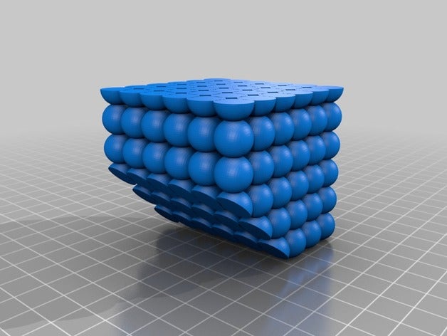 simple cubic crystal lattice engineering chemistry materials science 3D print model - Mito3D