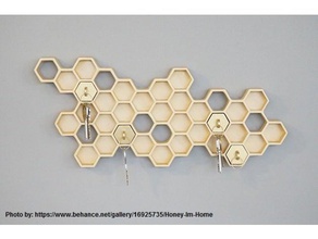 le miel de la chaîne clé organisation 3d print model - Mito3D