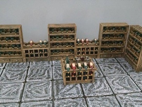 28mm wine cellar accessories toys games 40k dungeon dungeons dragons openforge pathfinder roleplaying rpg tavern true tiles warhammer 3d print model - Mito3D