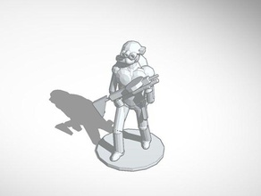 15mm low res shock trooper 3d printing scale miniature soldier wargame 3d print model - Mito3D