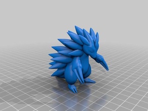 sandslash creatures figure n28 pokemon figures go sablaireau 3d print model - Mito3D