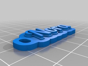 nora portachiavi i personalizzato 3d print model - Mito3D