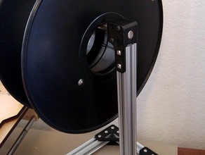 simple openbeam filament spool stand 3d printer accessories holder 3d print model - Mito3D