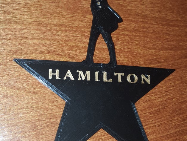 hamilton logo 2d art musicale teatro 3D print model - Mito3D