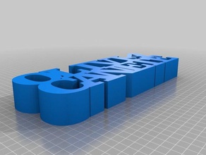 la mia su misura variabile word scultura olivia sculture 3d print model - Mito3D