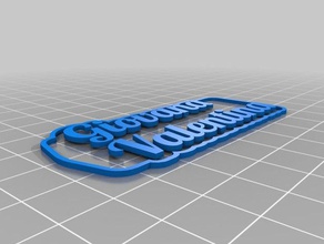 valentina Schlüsselanhänger angepasst 3d print model - Mito3D