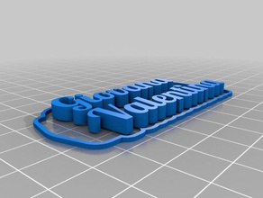 valentina3 Schlüsselanhänger angepasst 3d print model - Mito3D