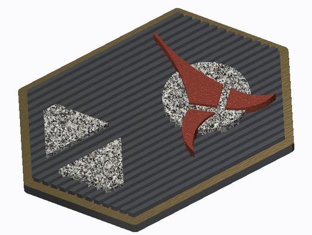 klingon crachá de star trek traje combadge gowron 3D print model - Mito3D