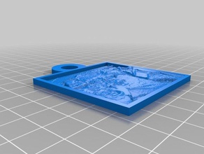 michelle lithopane 2d a arte personalizado 3d print model - Mito3D