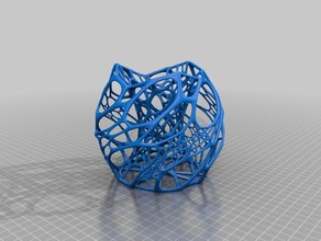 cellular lamp base extra adhesion sculptures 3d print model - Mito3D