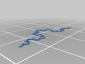 mon personnalisés fractline customizer mathématiques 3d print model - Mito3D